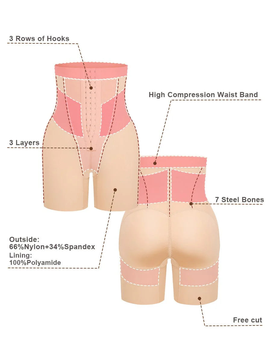 Mesh High waisted abdomen and butt lifter