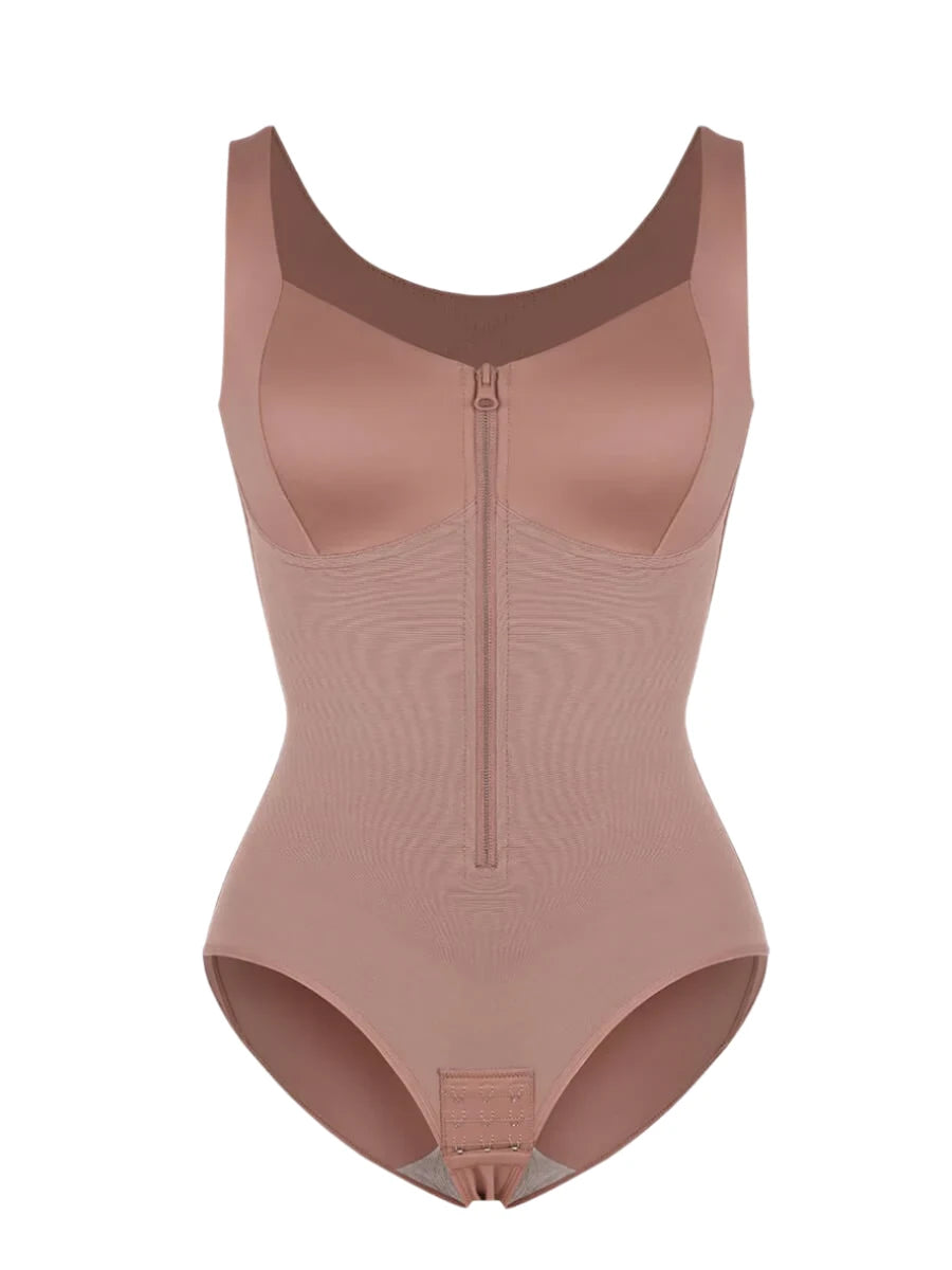 Achieve a sleek comfortable fit with our Tummy Control Waist Shaper. Designed with a diamond neckline, triple-layer tummy control, bust support, wide shoulder straps, and triangle buttock shaping for a streamlined silhouette and all day comfort