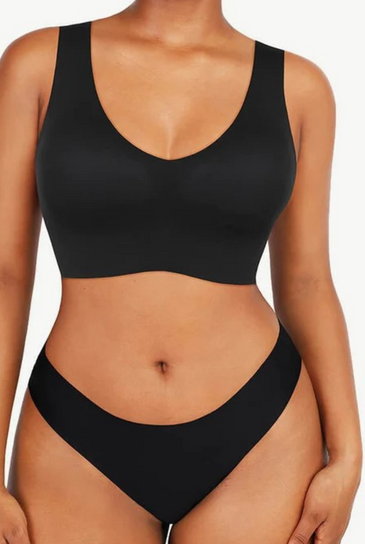 Vlekkeloze shaper-bralette met V-hals